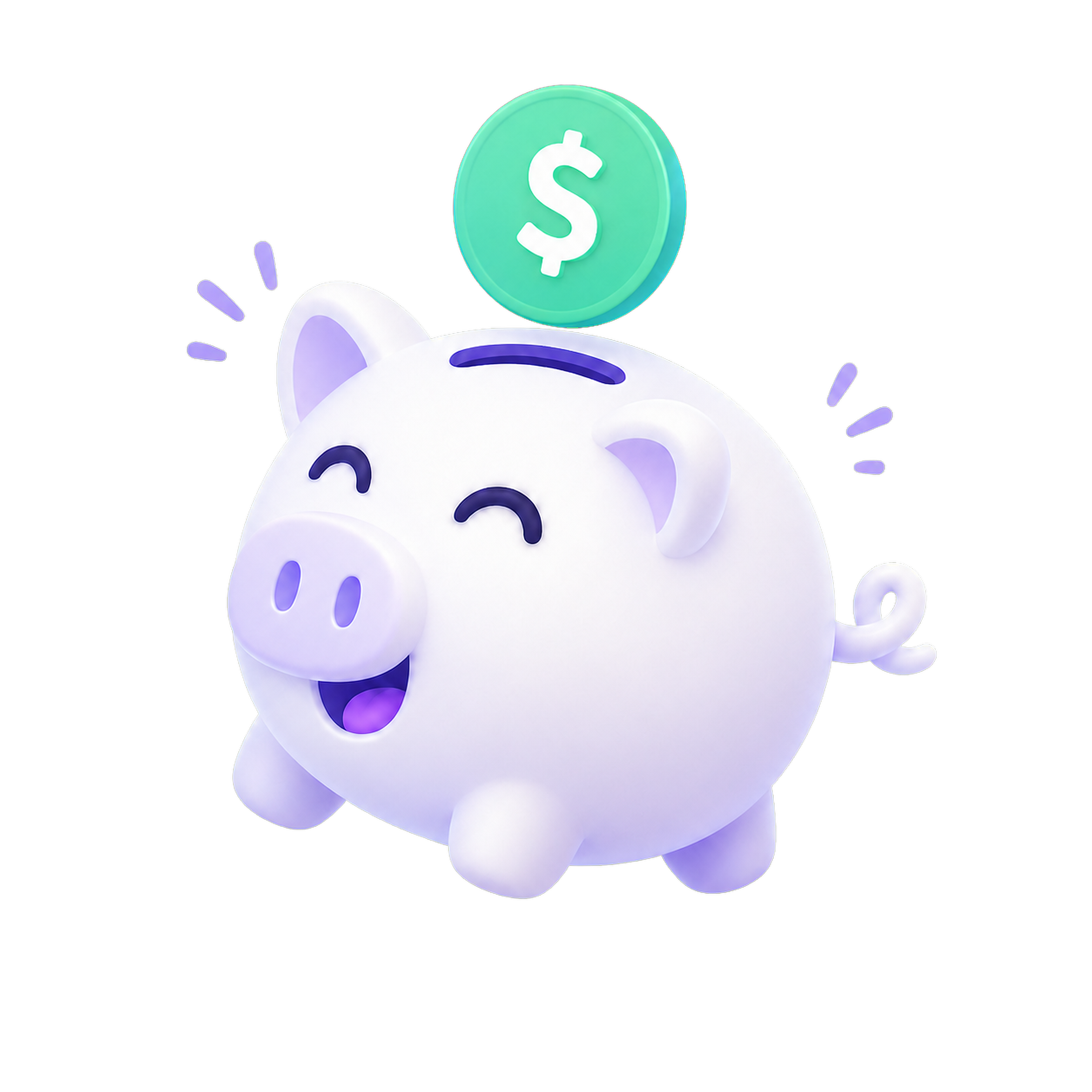 Budget Peasy piggy-bank mascot