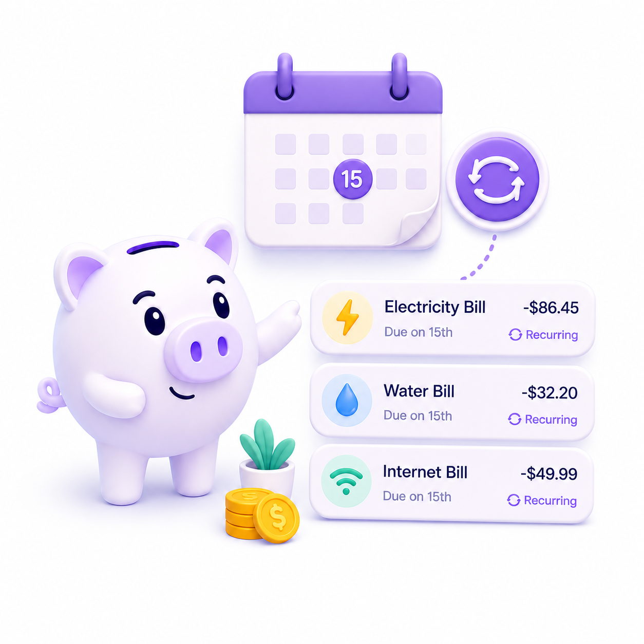 Never forget regular bills